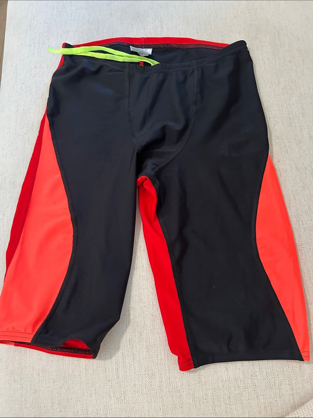 Speedo Eco Splice Jammer Swimsuit, RED/black, Size 32, NWOT